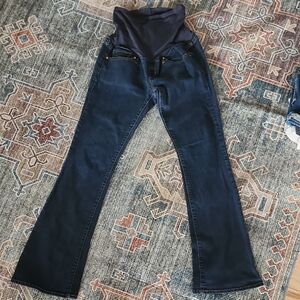 Gap Size 2- Dark Navy Maternity Flared Jeans with Support Panel
